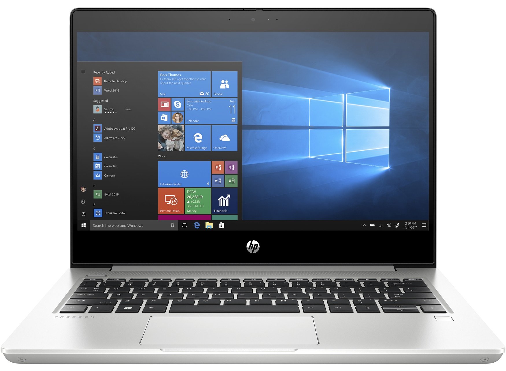HP ProBook 430 G7 laptop with 13.3' FHD display, Intel i3 processor, and backlit keyboard, showcasing its sleek design and features.